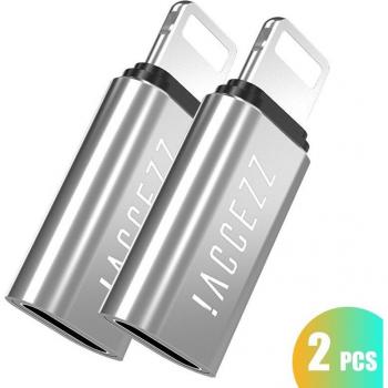 ACCEZZ 2PC USB C Adapter Typ C zu 8 Pin für iPhone 12, X, XS, XR, 8, 7 Plus – Schnelle Datenübertragung und Ladefunktion