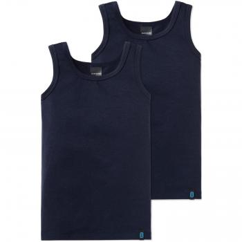 Schiesser Jungen 95/5 Hemd 0/0 Unterhemd, Blau