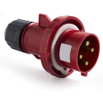 Conector RS PRO 3P + E Rojo 32A 380-415V IP67