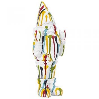 Statuette Design Nain de Jardin Rock en Polyrésine 33 cm Blanc