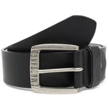 MUSTANG klassischer Gürtel, genarbtes Vollleder, 4 cm