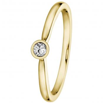 Trendor Goldring Damen Diamant 54/17,2 ED-26939-GG-10-54