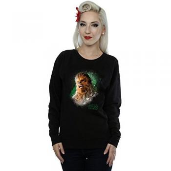 Felpa Nera Spazzolata The Last Jedi Chewbacca Donna