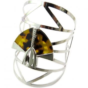 Les Trésors De Lily P4910 – Bracelet Créateur Cleopatra Bague Marron 9 cm