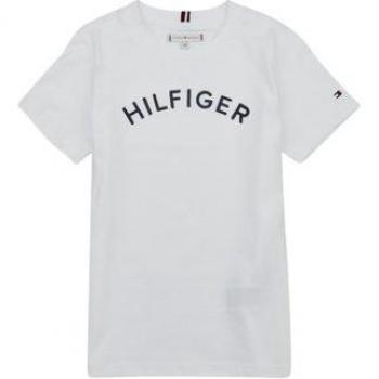 T-shirt enfant Tommy Hilfiger U HILFIGER ARCHED TEE Blanc 12 ans garçons