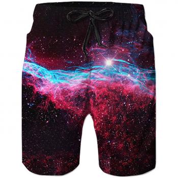 Schwimmhose Herren – Surf‑Board Short in Galaxie‑Print