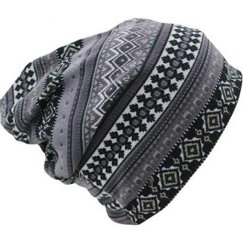 Miaoxi Vintage Floral Skull Cap and Scarf for Women