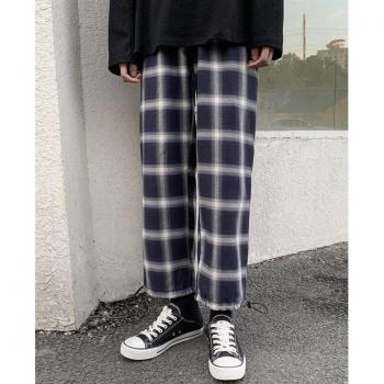 LAPPSTER Men's Kpop Plaid Jogger Pants