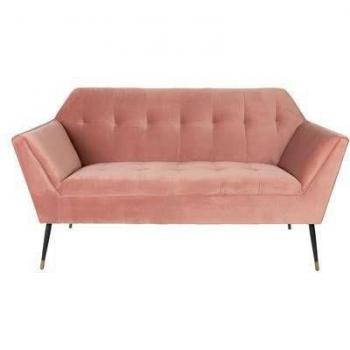 2-Sitzer Samtsofa Kate in Altrosa von Dutchbone