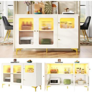 REDOM Stilvolles Sideboard mit Glastürdesign