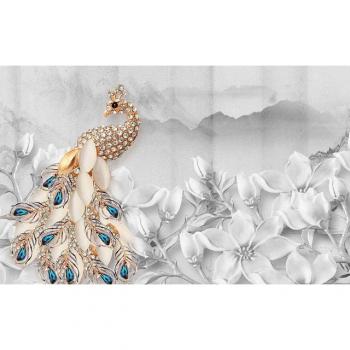 Papermoon Tapete „Feathered Splendor: Pfau“
