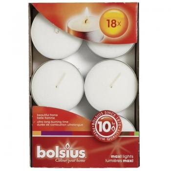 Lampe à thé Bolsius 10 heures 18 pack