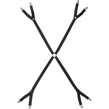 Kit de maintien de drap lit Crisscross réglable avec bretelles et attaches, référence A69D