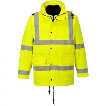 Oxford Weave 300D Class 3 Hi Vis 4-in1 Traffic Jacket Yellow 5XL