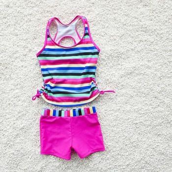 Moda Acuática Femenina Mini‑Rayado