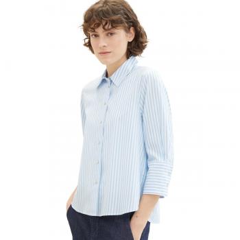 Camisa Elegante de Rayas con Mangas Cortas