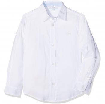 BOSS Chemise pour Enfants, Manches Longues, (Blanco 10b), 14 años (Talla del Fabricante: 14A)