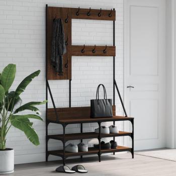 Clothes Rack with Shoe Storage vidaXL Black 100x40x184 cm