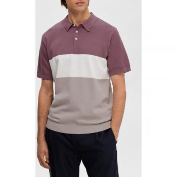 Selected Poloshirt SLHMATTIS Kurzarm Polo mit Blockdesign B