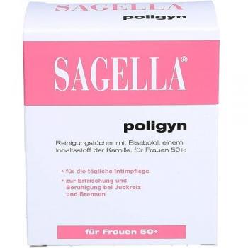 Sagella Poligyn Intimpflege Reinigungstücher für Frauen ab 50, 10 Stück