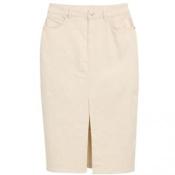 TOM TAILOR Denim Midi-Jeansrock mit Schlitz für den Sommer
