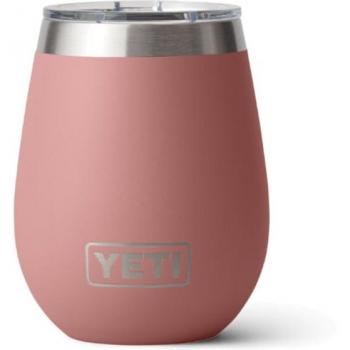 YETI Rambler 10‑Oz Wine Tumbler (Pink) with Magnetic Sliding Cover