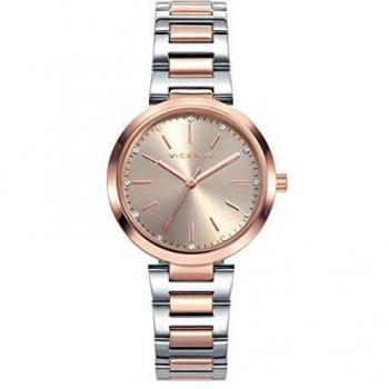 Viceroy Reloj de mujer Chic 3 agujas de acero bitono con IP rosa