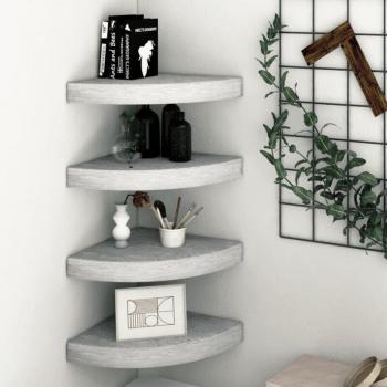 Avimac MDF Eck-Regale 4×25x25cm – Betongrau Design