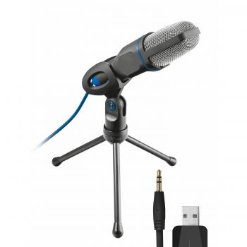 Microfono USB con cavo da 1,8 m Trust Mico nero 23790