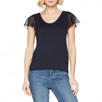 More & More Damen T-Shirt, Blau, Größe 42