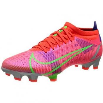 Nike Herren Mercurial Vapor 14 Pro FG Fußschuh, Hellroter Schimmer/Metallsilber-Indigo-Explosion-Weiß-Schattengrün, EU 43