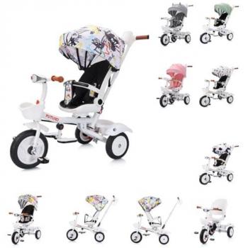 Chipolino Dreirad Futuro 2 in 1 mit Becherhalter, Musik, Licht, faltbar, PU-Räder
