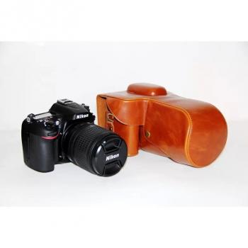 Sacoche Vintage en Cuir PU pour Nikon D5100/D5200/D5300