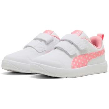 Courtflex V3 Dotty PS Kids Trainers – White/Pink/Silver (UK 1)