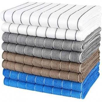 Premium Tea Towels – 8 Count, Super Soft & Lint-Free