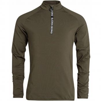 Half Zip Forest Night Men’s Sweater – L