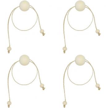 DecoMesa: Servilletas Naturales 4× + Porta-Anillos