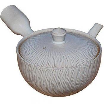 Banko‑Yaki Nankei Touen Benly Teapot – Flat Bowl, Ash Glaze, Biri Design