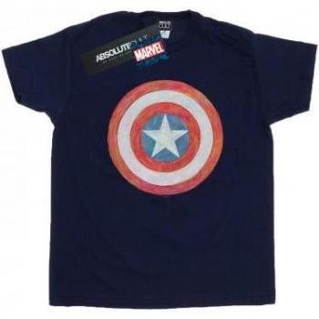 T-shirt Captain America Design Ébauche XXL Blanc