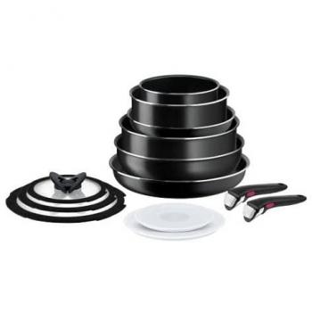 Pannelli Tefal Ingenio Easy Cook & Clean 13 unità – Padella e Pentola in nero, uso libero