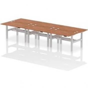 Dynamic Air Back-to-Back W1400 x D800mm Height Adjustable Sit Stand 6 Person Bench Desk