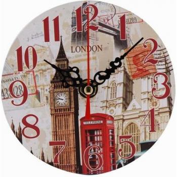 Horloge murale en bois pour cuisine et bureau