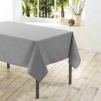 Tissu d'ameublement gris uni 1720195 Nappe Polyester Essentiel 140 x 200 cm