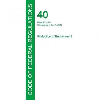 Code of Federal Regulations Title 40 Volume 20 July 1 2015