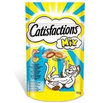 Catisfactions Premios Crujientes y Cremosos para Gatos (Queso y Salmón) (6 x 60g)