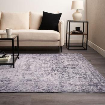 OHS Vintage Washed Flat Area Rug, Grey