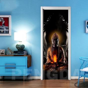 Waterproof Buddha Print Wallpaper