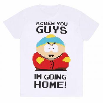 T-Shirt Manches courtes South Park Screw You Guys I'm going home pour Homme blanc tailles L à XXL