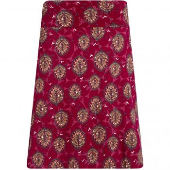 Weird Fish Malmo Organic Jersey Skirt Mulled Wine Size 16