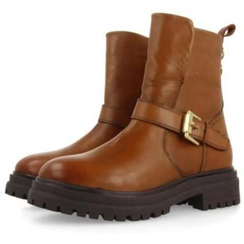 Botas de mujer Gioseppo Sibirien de piel estilo biker con hebilla y suela track, talla 39 EU